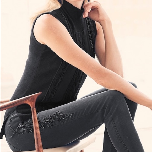 NWOT WHBM embellished jeans - Picture 2 of 3